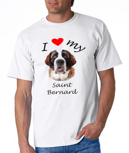 Dogs - Saint Bernard Picture on a Mens Shirt